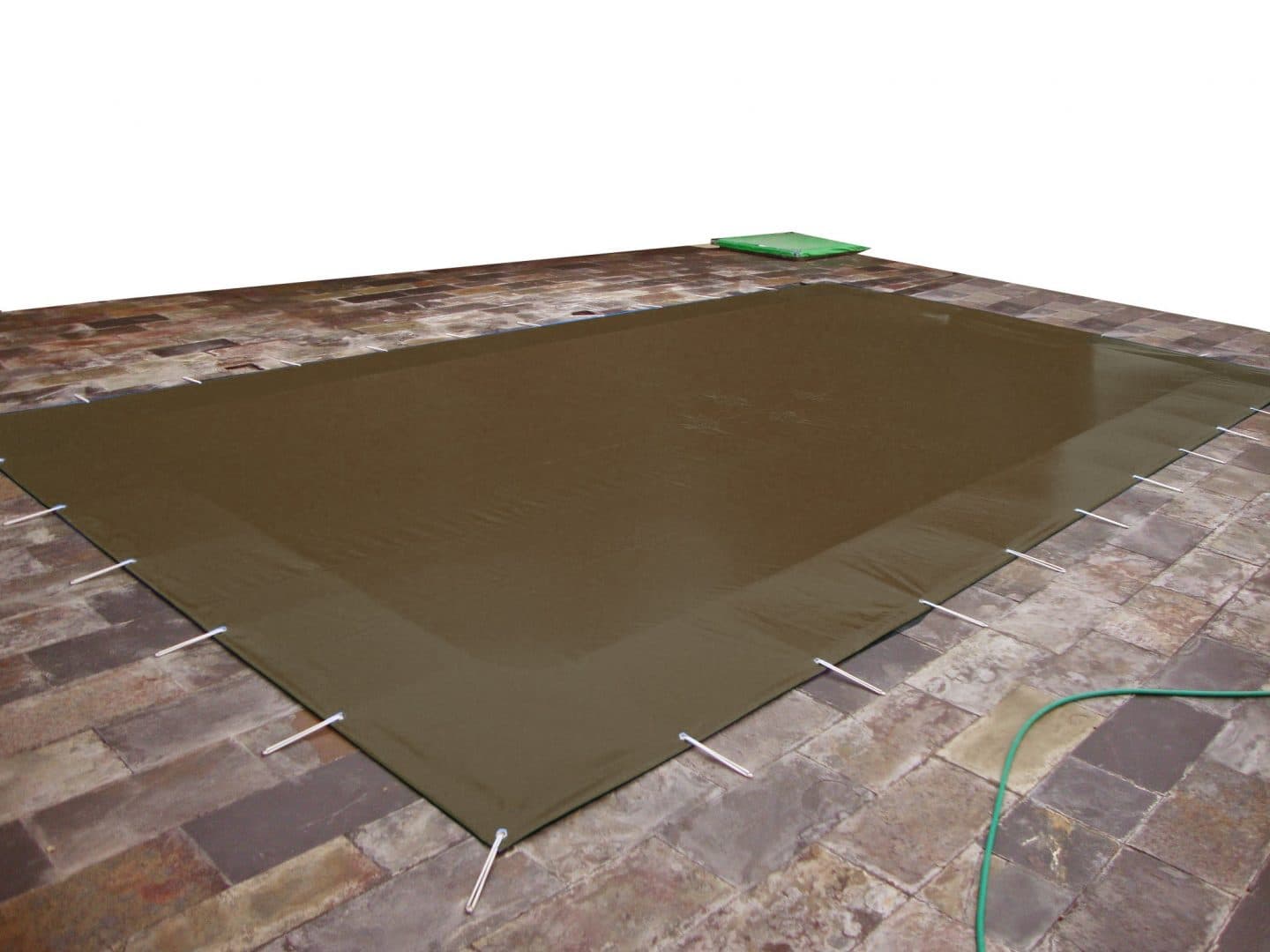 Brown winter pool cover view 4