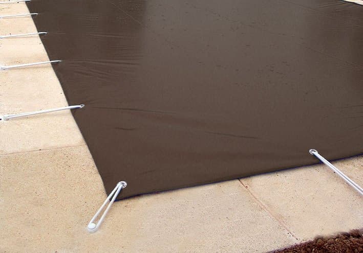 Brown winter pool cover view 3