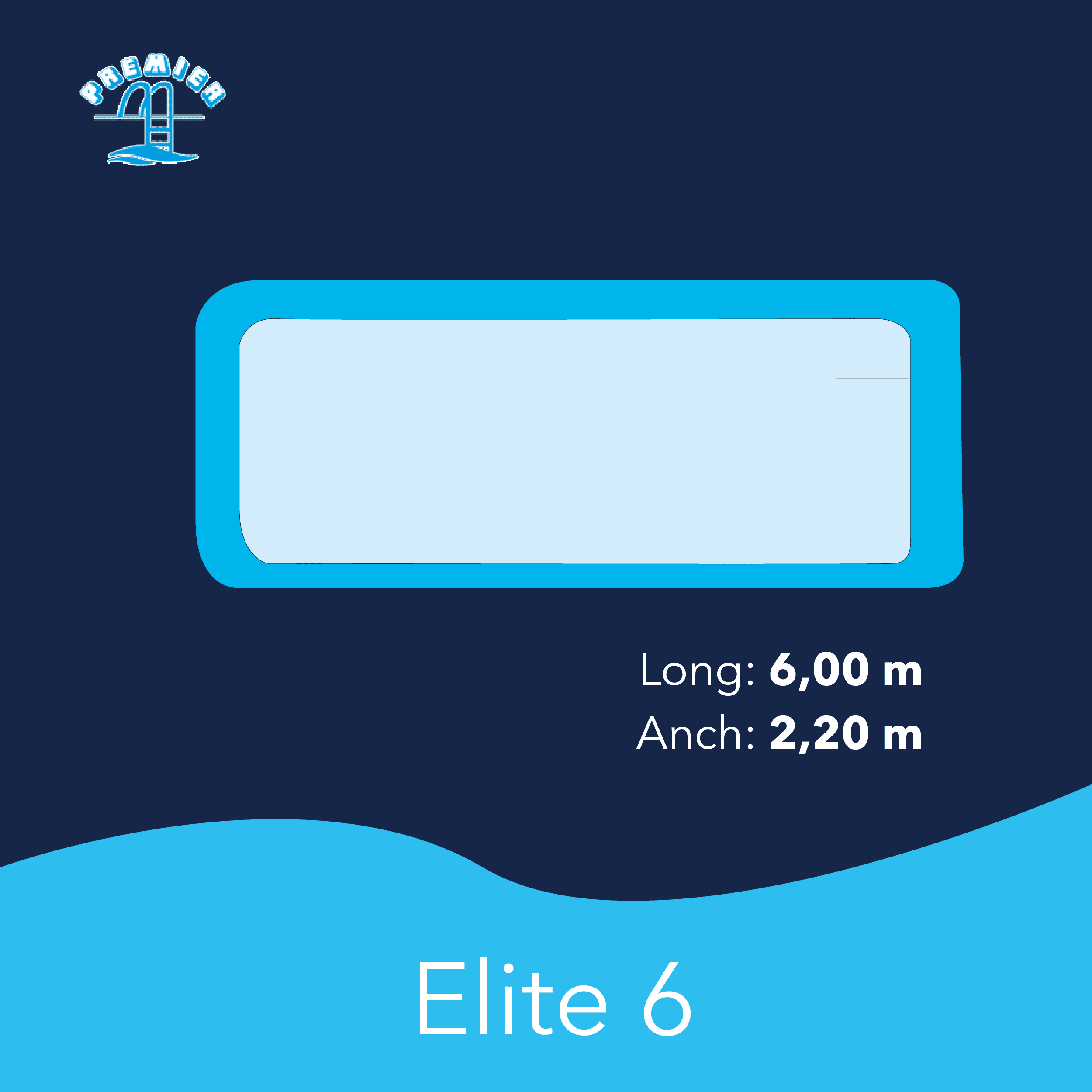 Thermal pool cover Premier model Élite 6